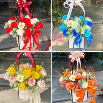 Giỏ Hoa Sáp Khoe Sắc Rực Rỡ