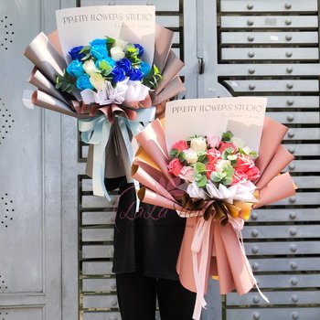 Bó hoa hồng thơm sắc màu ngọt ngào 10 hoa