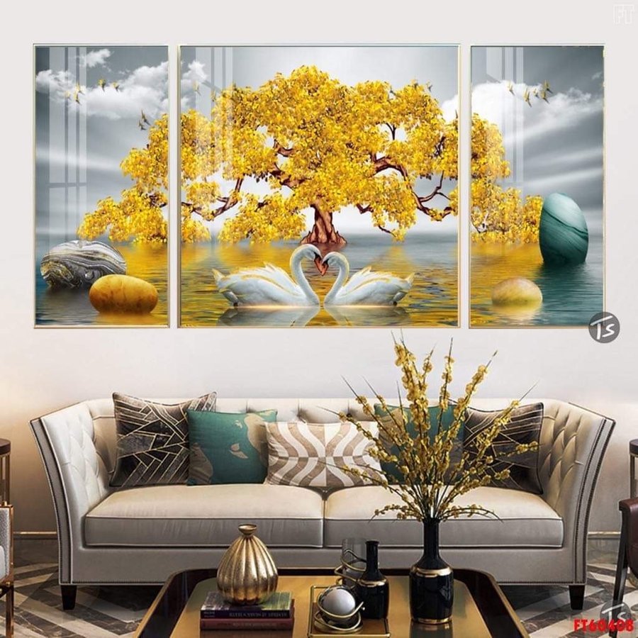 Tranh cây tiền vàng phát tài mẫu 3