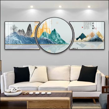 Tranh Tráng Gương Pha Lê Phong Cảnh Sông Núi 2