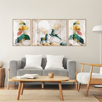 Tranh treo tường đôi hươu nghệ thuật