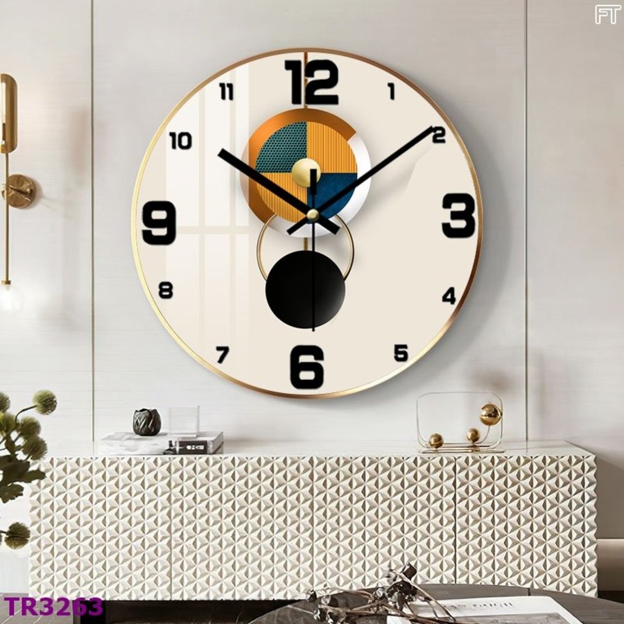 Đồng hồ treo tường trang trí đẹp mẫu nghệ thuật tối giản TR3263