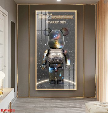 Tranh Treo Tường Gấu Bearbrick Starry Sky