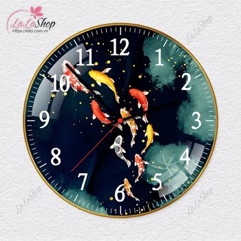 Đồng hồ vintage cửu ngư quần hội