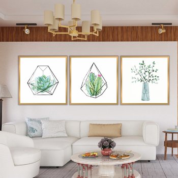 Tranh treo tường xương rồng nghệ thuật hình học