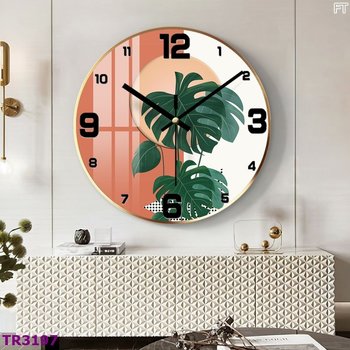 Đồng Hồ Treo Tường Lá Xanh TR3197