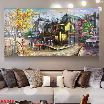 Tranh Treo Tường Sơn Dầu Phố Cổ Hà Nội