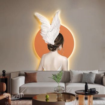 Tranh Đèn Led Tráng Gương Uv Pha Lê Cô Gái Nghệ Thuật