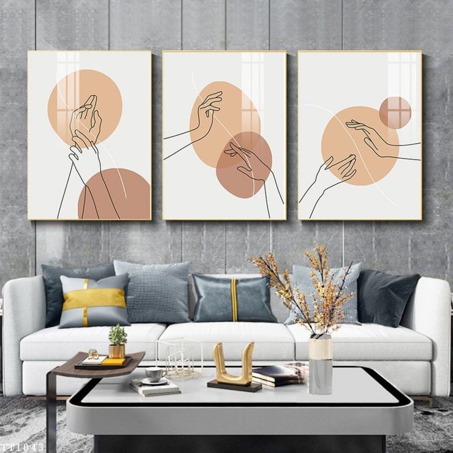 Tranh Treo Tường Phong Cách Cách Điệu Tối giản Bàn Tay Nghệ Thuật
