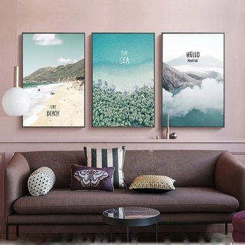 Tranh Treo Tường Phong Cảnh Biển và Đồi Núi Nghệ Thuật