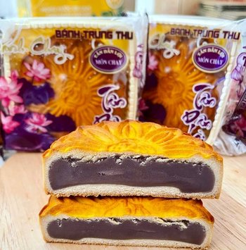 Bánh trung thu nhân khoai môn chay 0 trứng 200G Bánh Tân Dân Lợi