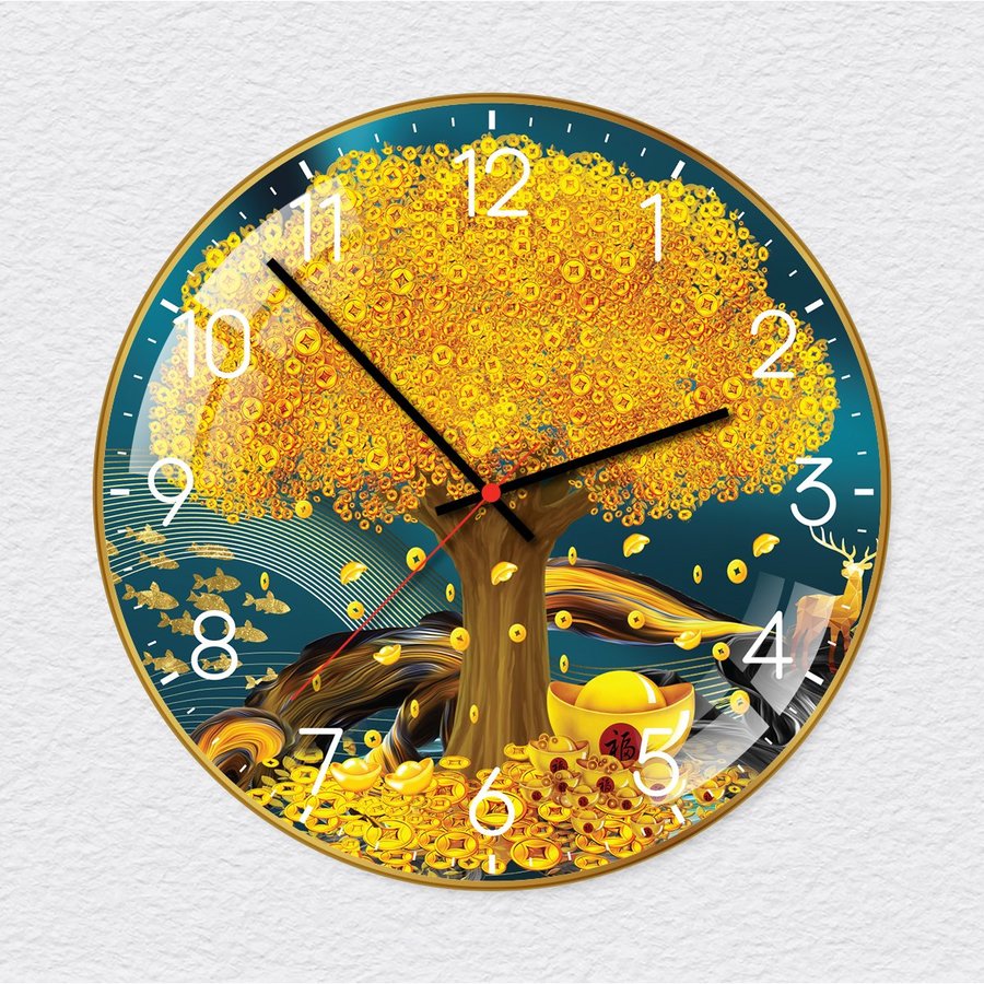 Đồng hồ vintage cây tiền vàng