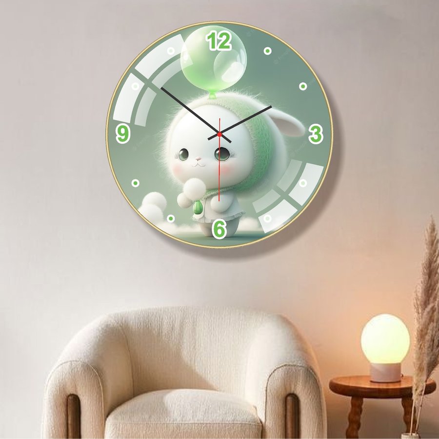 Đồng hồ treo tường hình thú dễ thương kim trôi mẫu 937