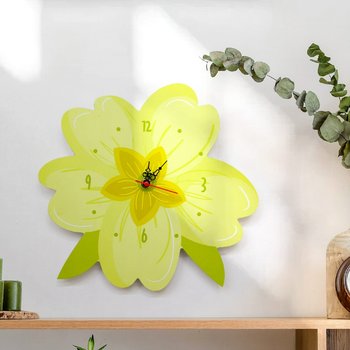 Đồng Hồ Gỗ Treo Tường Hình Bông Hoa Dể Thương