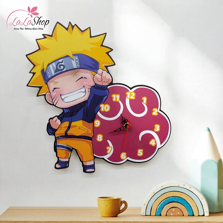 Đồng Hồ Gỗ Treo Tường Hình Naruto