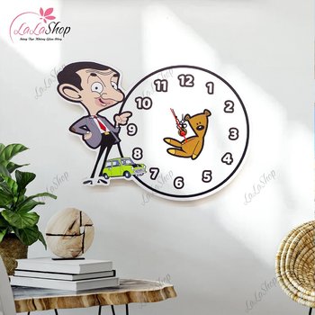 Đồng Hồ Gỗ Hình Mr.Bean