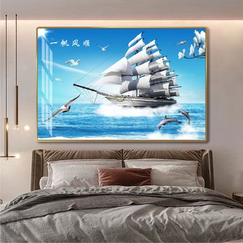 Tranh treo tường thuận buồm xuôi gió sơn thủy hữu tình 20