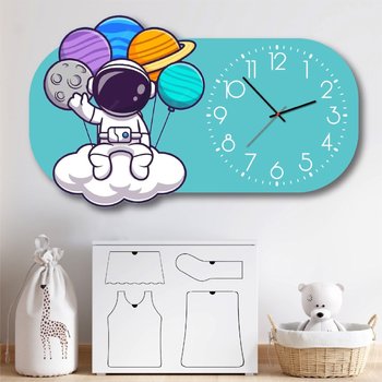 Đồng Hồ Gỗ Treo Tường Hình Phi Hành Gia