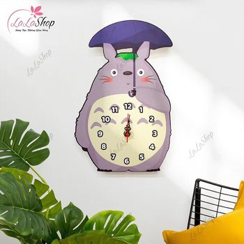 (Hàng sẵn -)Đồng Hồ Gỗ Treo Tường Hình Totoro