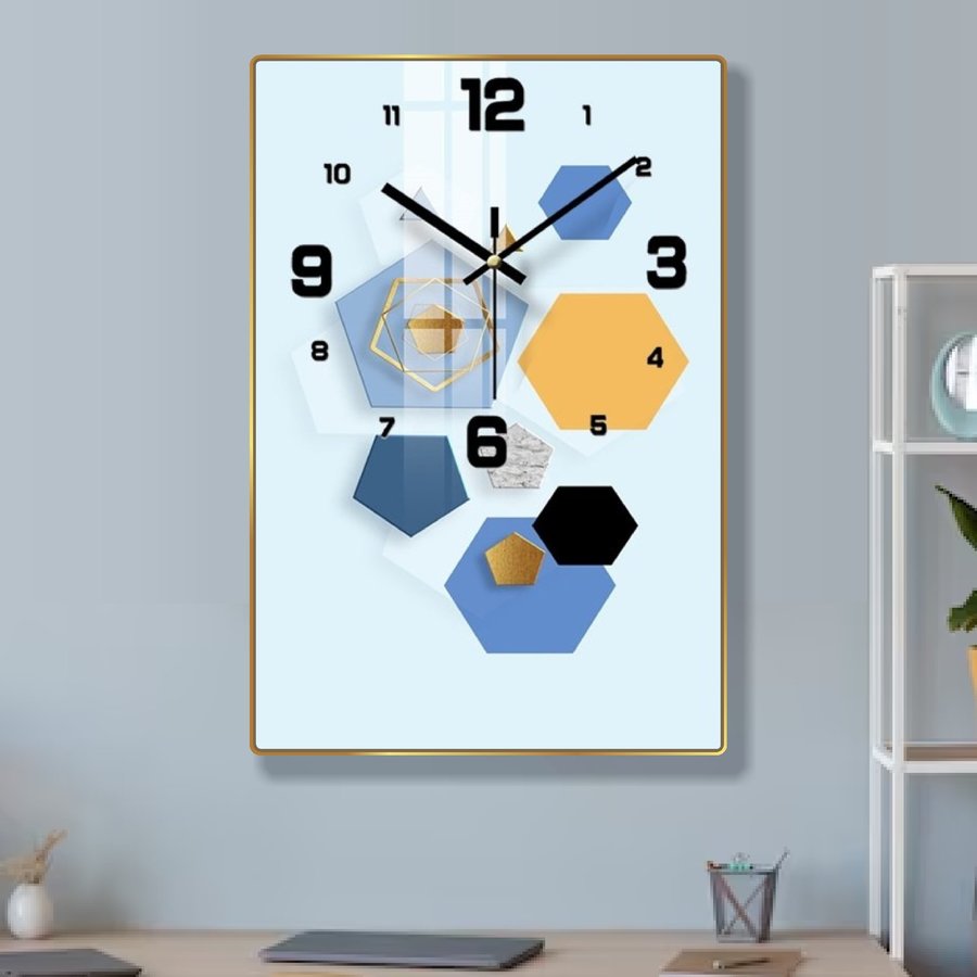 Tranh đồng hồ treo tường tráng gương nghệ thuật hiện đại 503