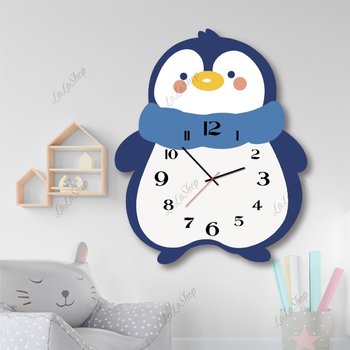 Đồng Hồ Gỗ Treo Tường Hình Chim Cánh Cụt