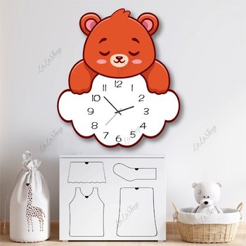 Đồng Hồ Gỗ Treo Tường Hình Gấu Nâu 2