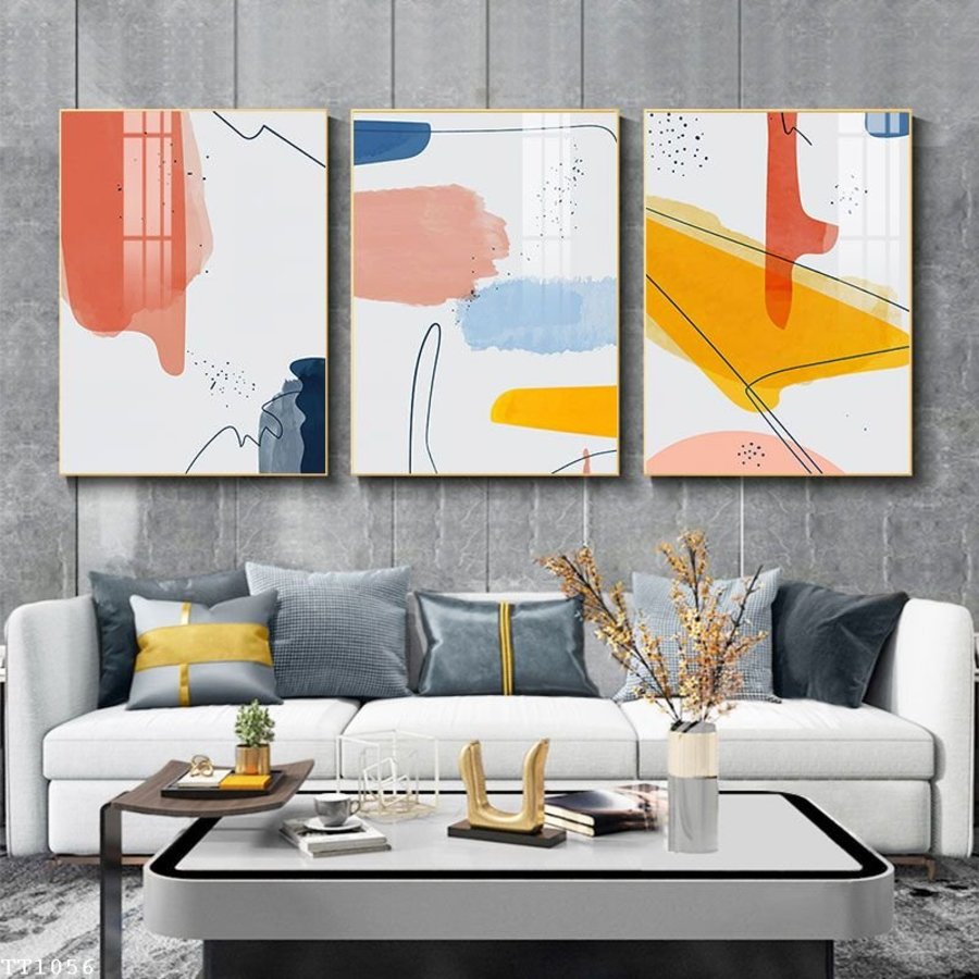 Tranh Treo Tường Nghệ Thuật Trừu Tượng Phong Cách Tối Giản