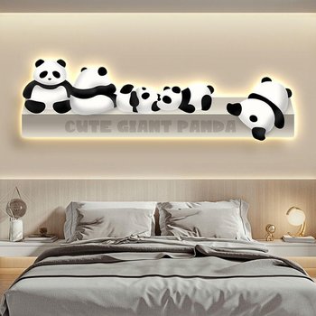 Tranh Đèn Led Tráng Gương Pha Lê Uv Gấu Trúc Dể Thương