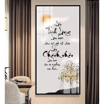 Tranh Treo Tường Chữ Thư Pháp Treo Phòng Khách