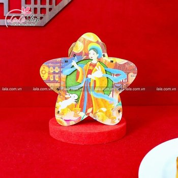 Lồng Đèn Trung Thu Bằng Gỗ Hình Ngôi Sao Chị Hằng Nga