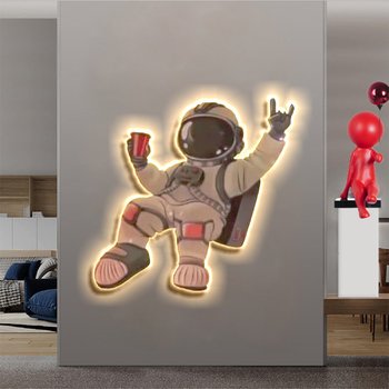 Tranh Đèn Led Tráng Gương Pha Lê Phi Hành Gia 2