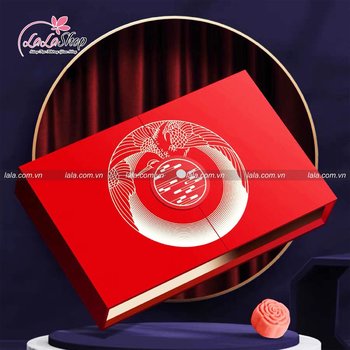 Hộp 4 bánh trung thu kèm trà đôi công hoàng kim