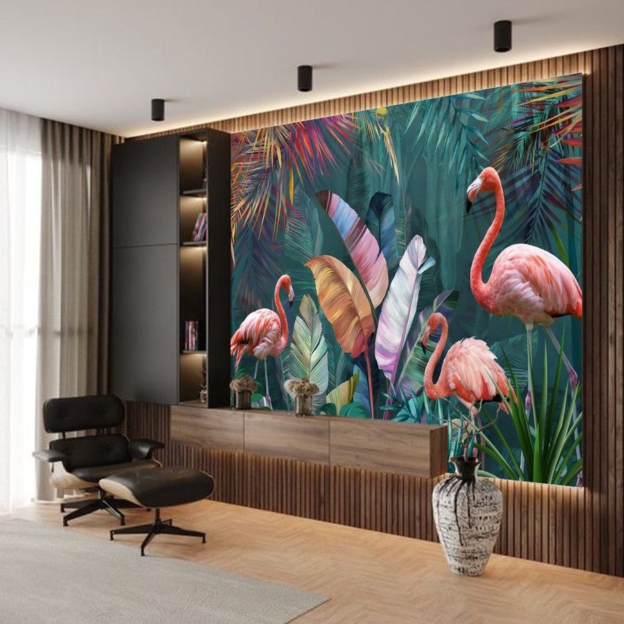 Tranh Dán Tường miêu tả hình ảnh Chim Hồng Hạc