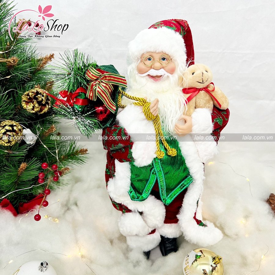 Mô hình Ông Già Noel 45cm Và Túi Quà 023