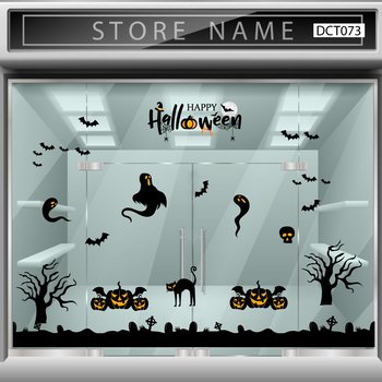 Decal trang trí Happy Halloween combo 2