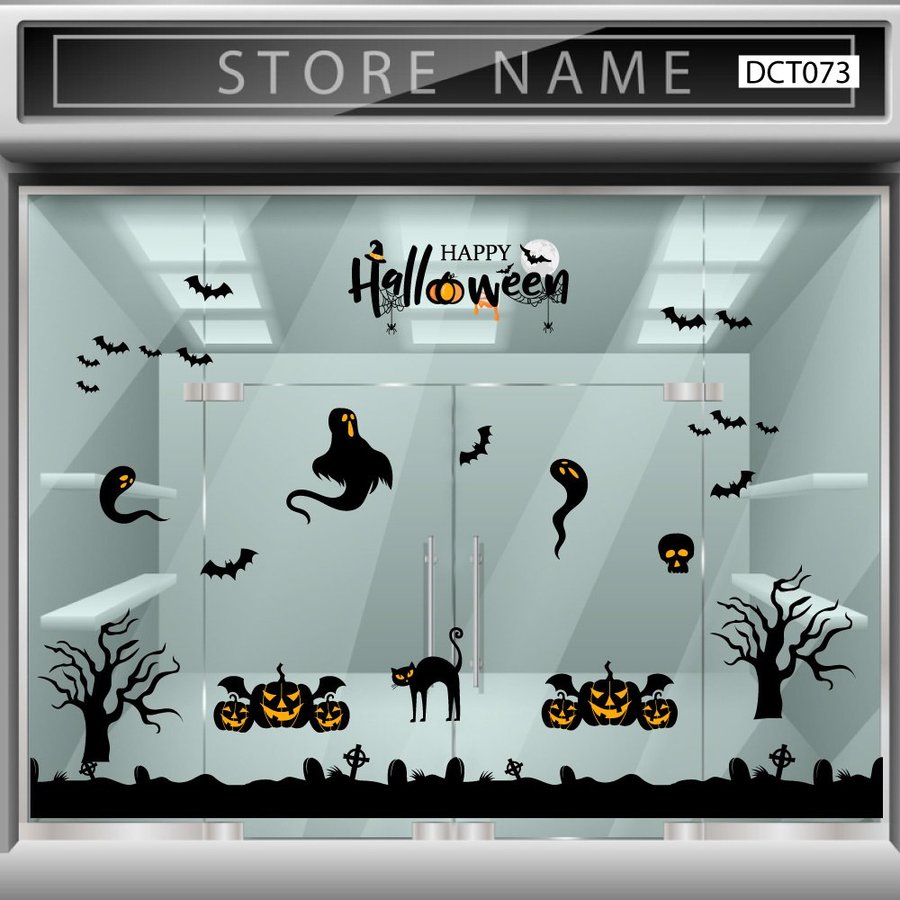 Decal trang trí Happy Halloween combo 2