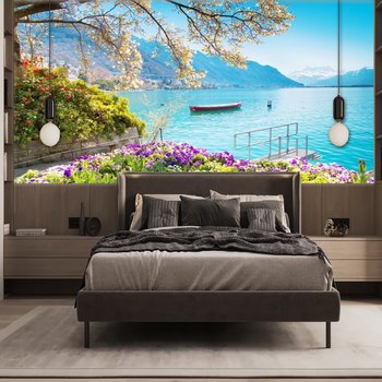 Tranh dán tường phong cảnh biển 3d VAD_CITY054