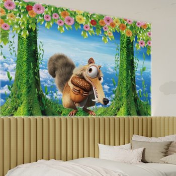 Tranh dán tường chú sóc kỷ băng hà cùng quả sồi