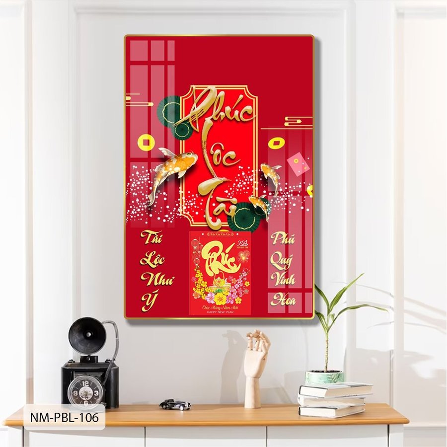Lịch Tết Tranh Tráng Gương Treo Tường Phúc Lộc Tài May Mắn