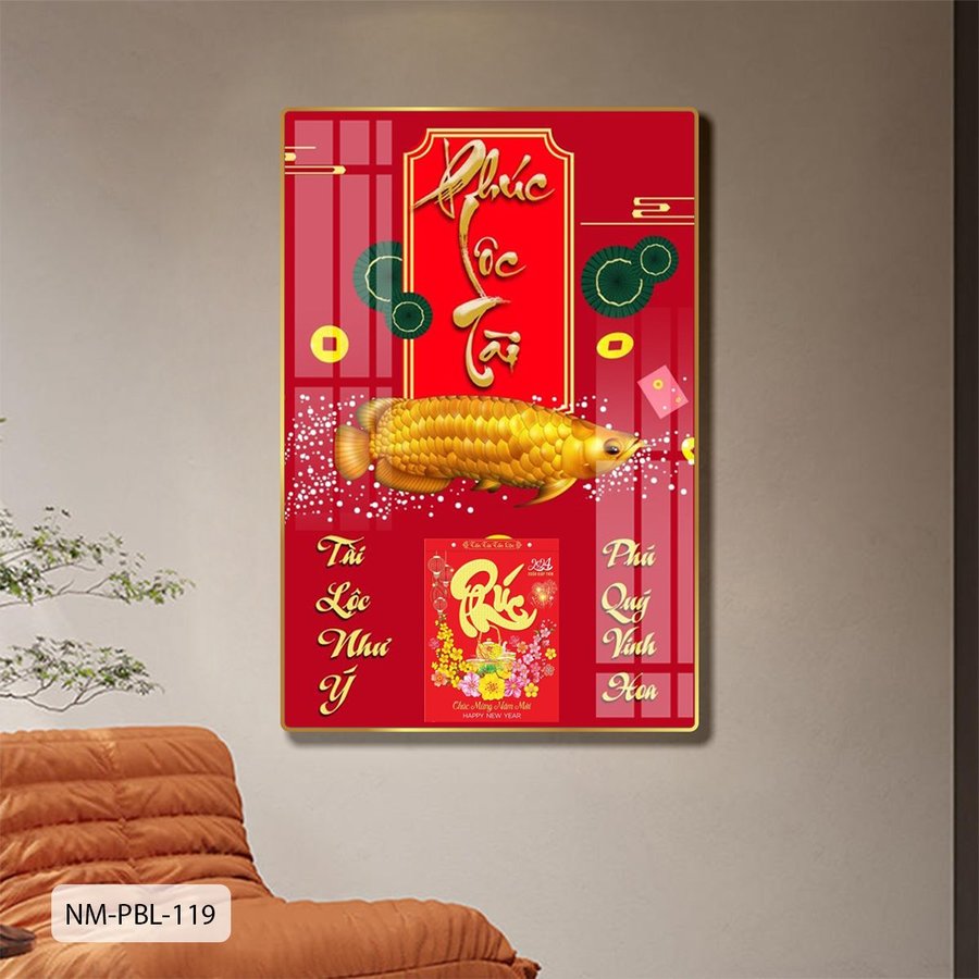 Lịch Tết Tranh Tráng Gương Treo Tường Phúc Lộc Tài
