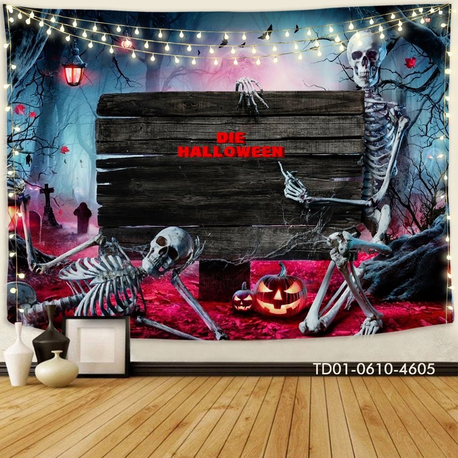 Tranh Vải Halloween Treo Tường Halloween Chết Chóc