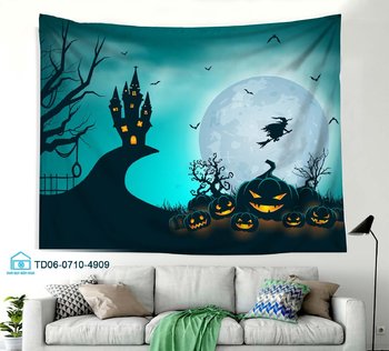 Tranh Vải Halloween Treo Tường Thành Phố Ma