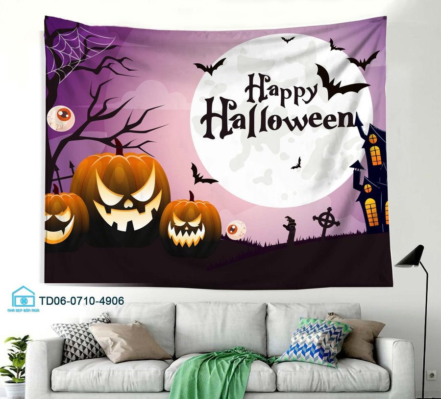 Tranh Vải Halloween Treo Tường Halloween Ma Quái