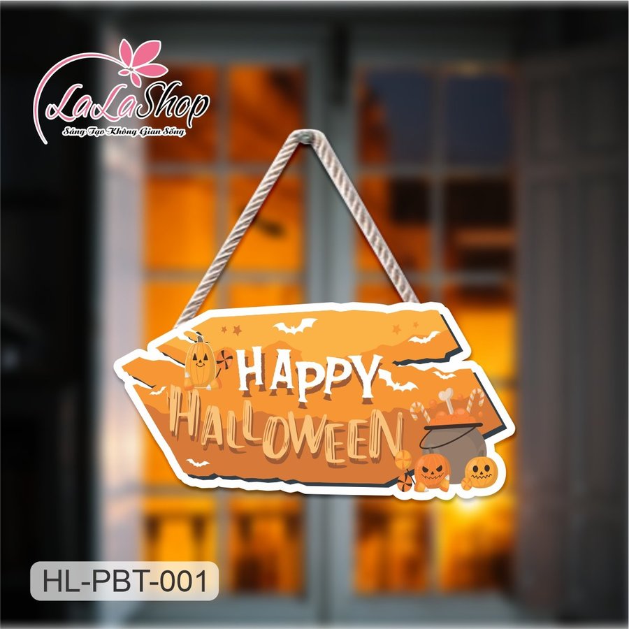 Bảng Treo Cửa Trang Trí Halloween 50x25cm