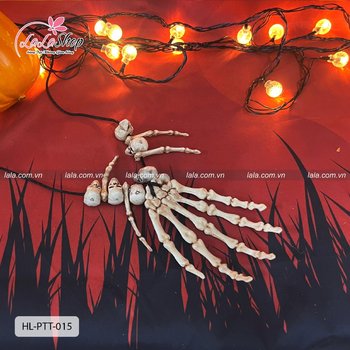 Dây chuyền xương bàn tay và đầu lâu đáng yêu trang trí Halloween