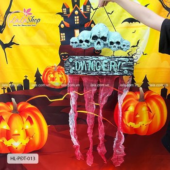 Đồ treo trang trí Halloween Bảng Treo Đầu Lâu