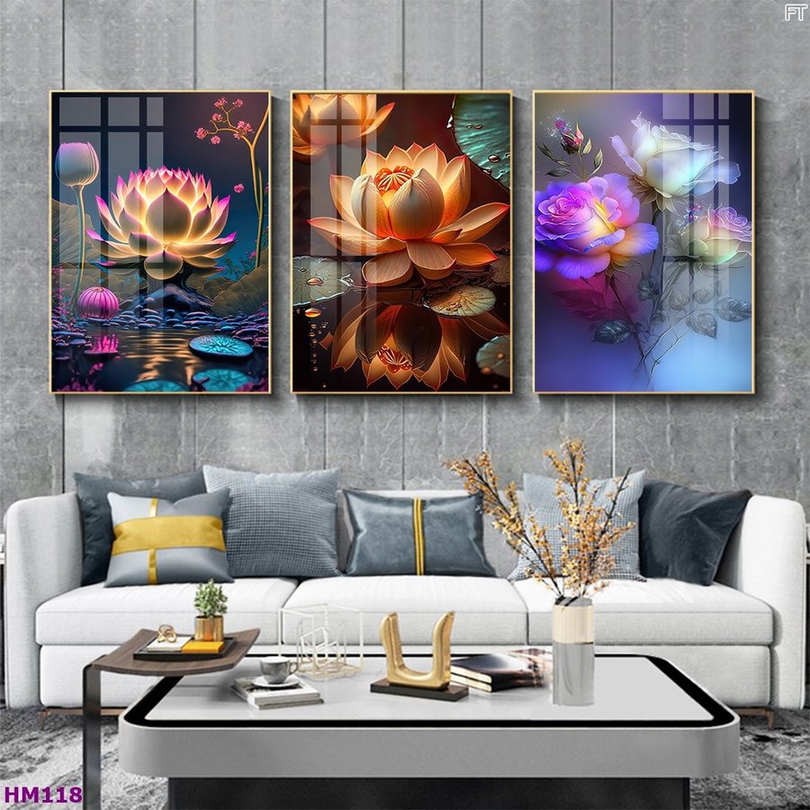 Tranh Treo Tường Hoa Sen Nghệ Thuật Tinh Tế