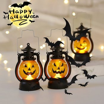 Phụ Kiện Trang Trí Halloween Đèn Bí Ngô có đèn sáng siêu xinh (1 chiếc)