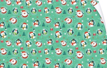 Set 5 Giấy Gói Quà Hình Ông Già Noel Và Người Tuyết