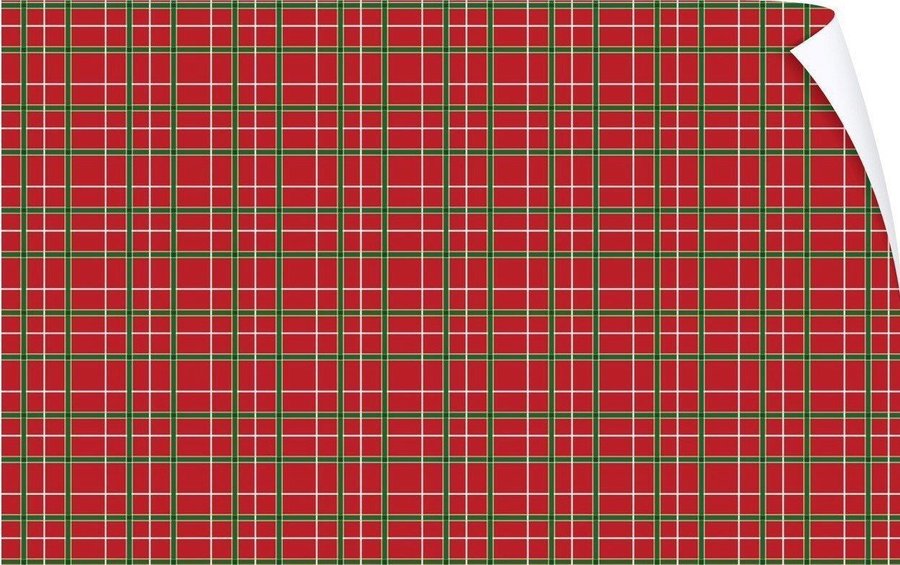 Set 5 Giấy Gói Quà Họa Tiết Caro Đỏ